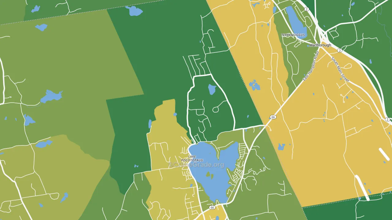 Lake Pocotopaug, CT Map of Theft Rates