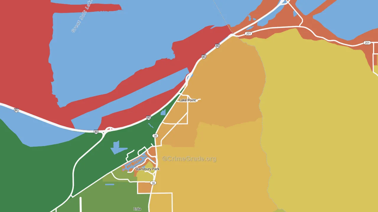 Lake Point, UT Map of Theft Rates