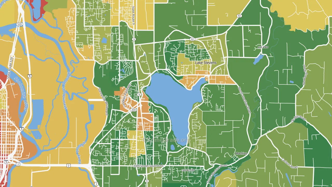 Lake Stevens, WA Map of Theft Rates