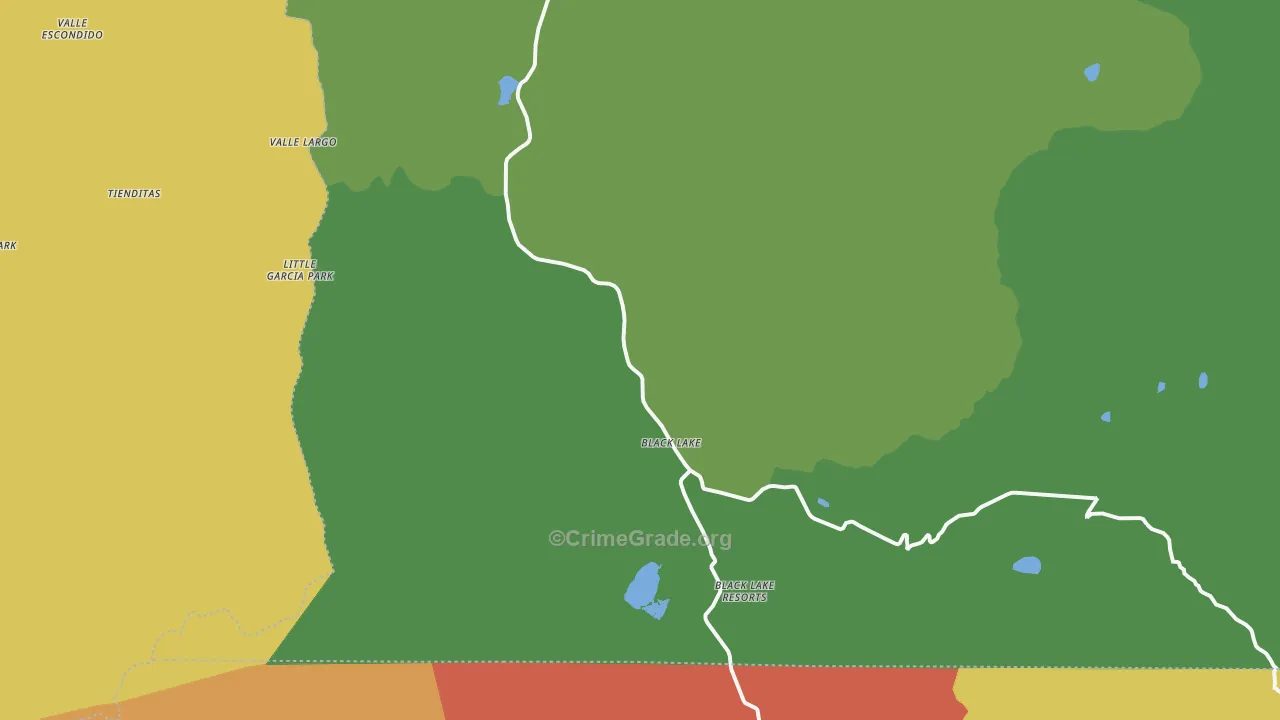 Lake View Pines, NM Map of Theft Rates