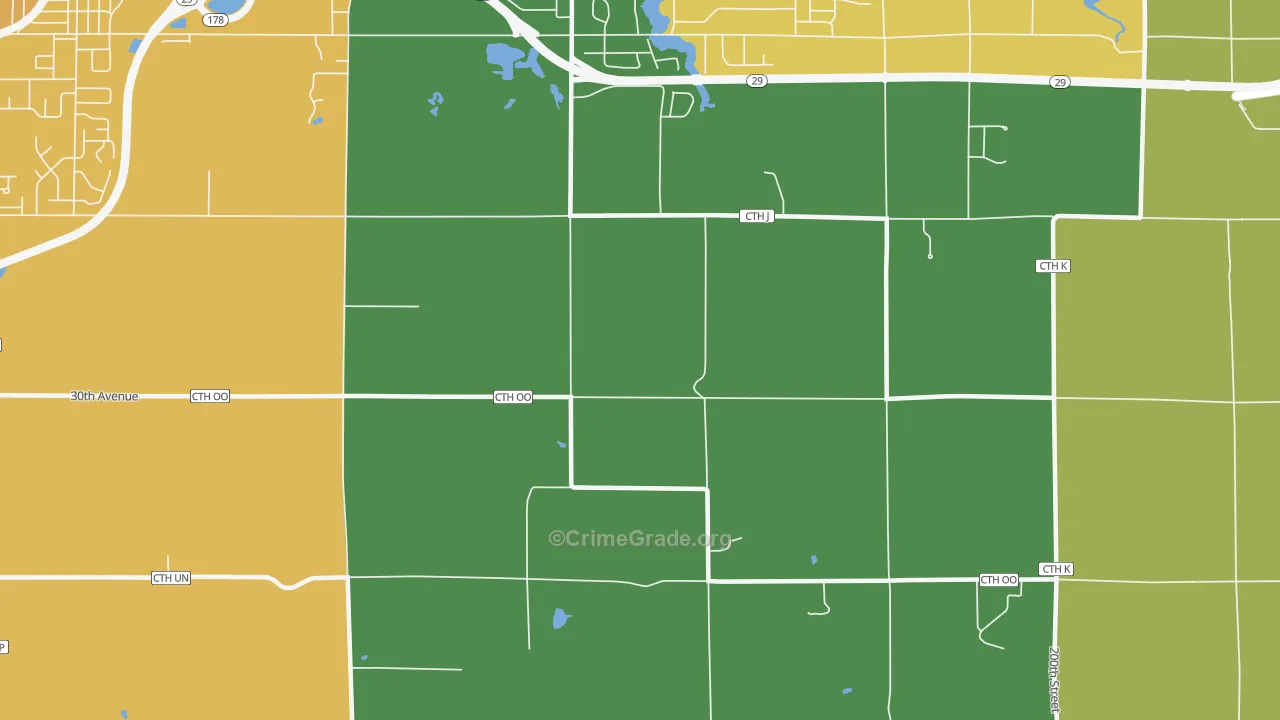 Lake Wissota, WI Map of Theft Rates