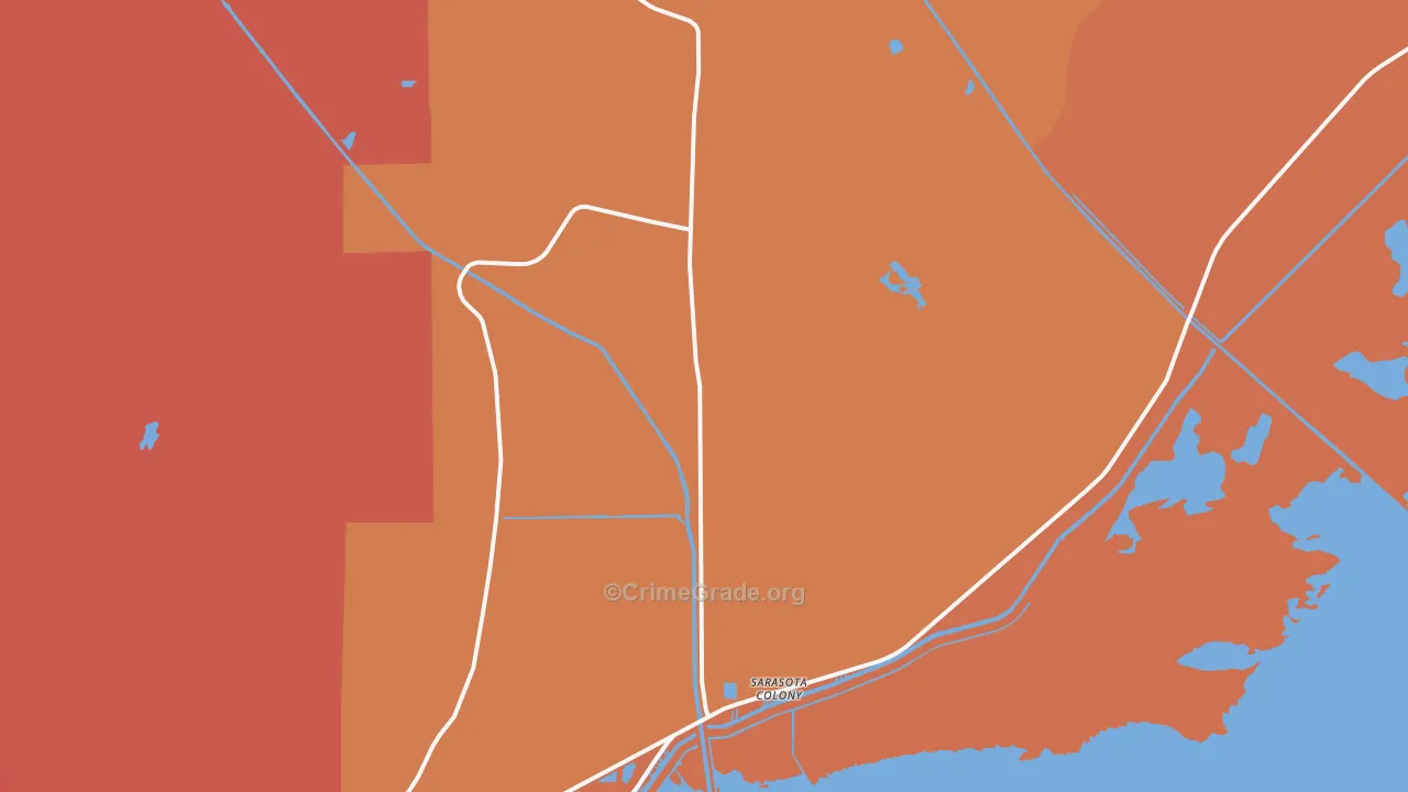 Lakeport, FL Map of Theft Rates
