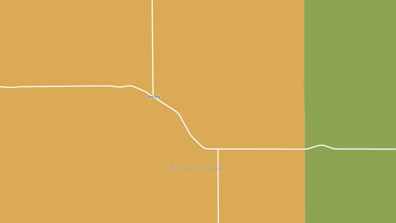 Laketon, TX Map of Theft Rates