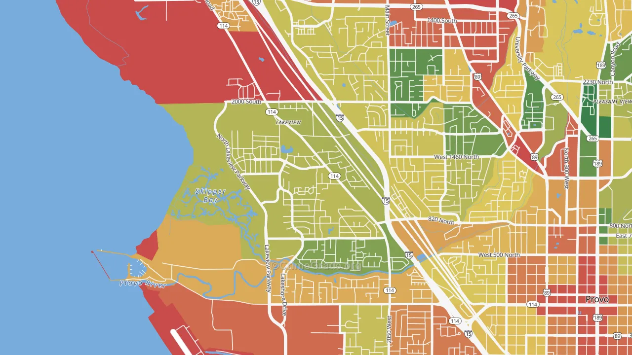Lakeview North, Provo, UT Map of Theft Rates