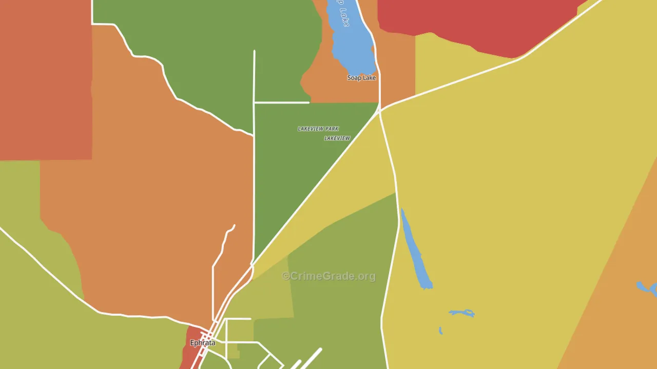 Lakeview Park, WA Map of Theft Rates