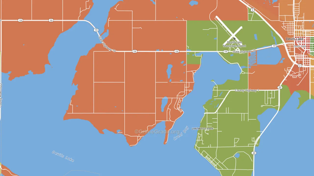 Lakewood Park, ND Map of Theft Rates