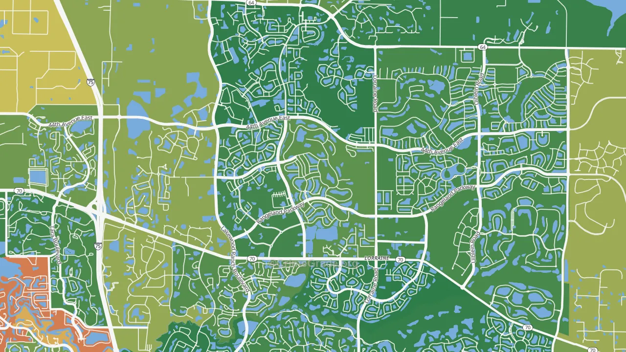 Lakewood Ranch, Bradenton, FL Map of Theft Rates