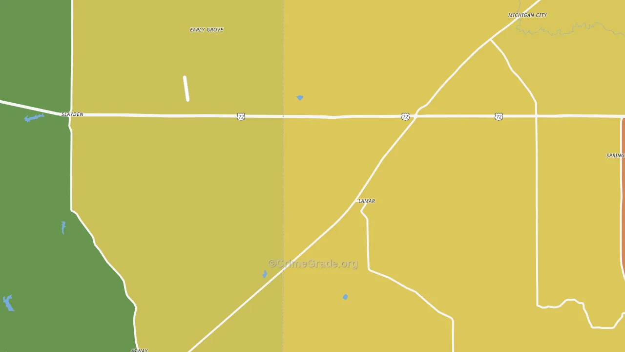 Lamar, MS Map of Theft Rates