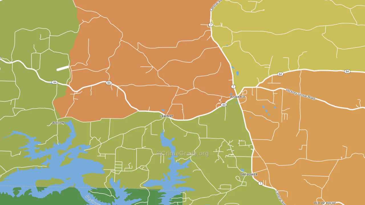 Lambert, AR Map of Theft Rates