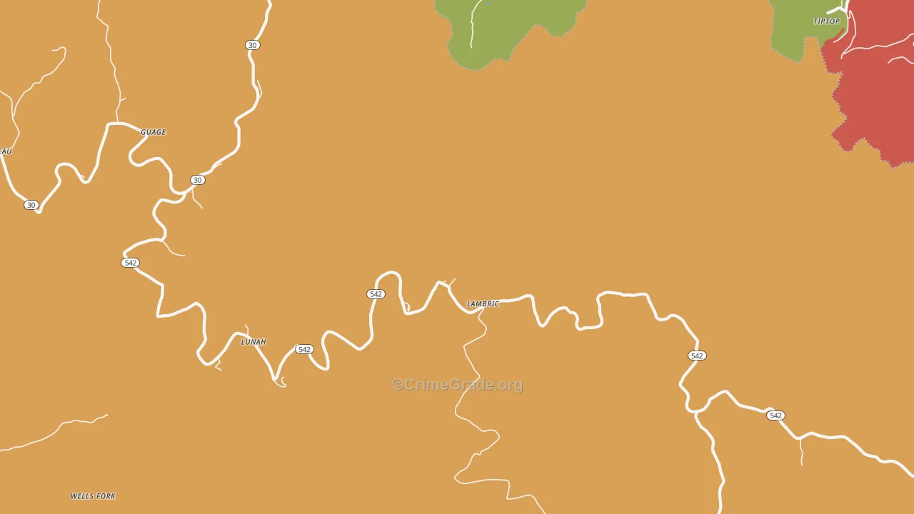 Lambric, KY Map of Theft Rates