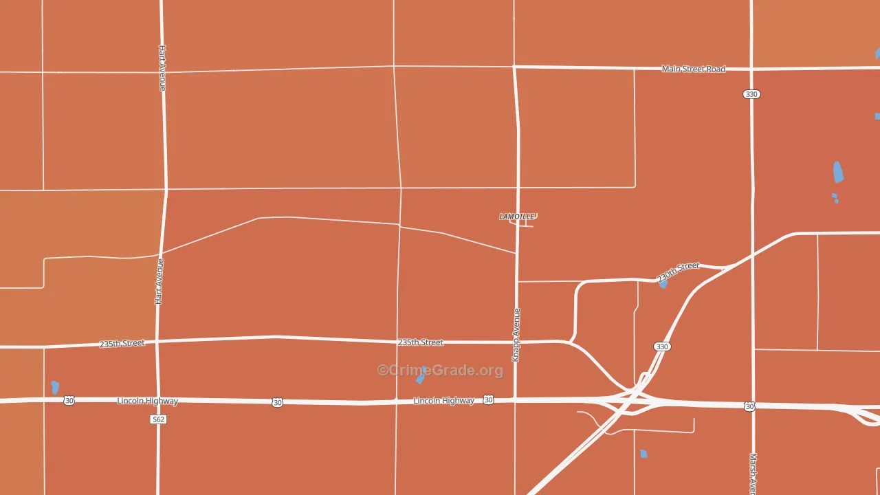 LaMoille, IA Map of Theft Rates
