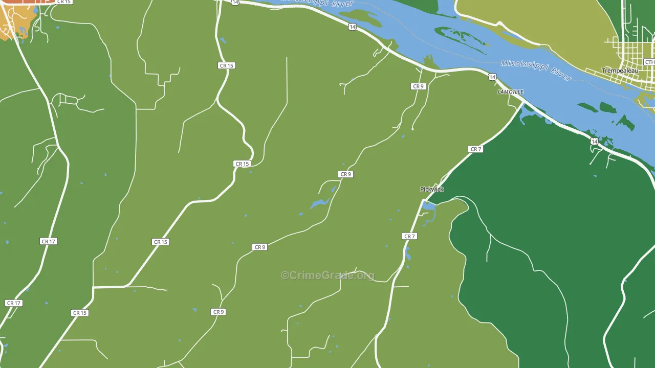 Lamoille, MN Map of Theft Rates