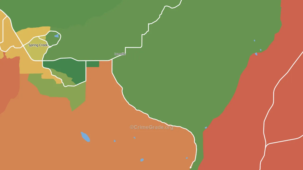 Lamoille, NV Map of Theft Rates