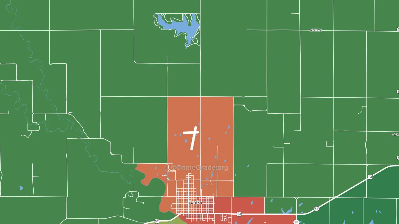 Lamont, KS Map of Theft Rates