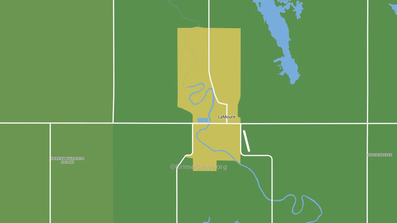 LaMoure, ND Map of Theft Rates