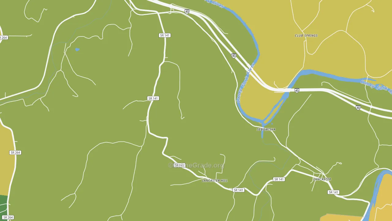 Lancaster Hill, TN Map of Theft Rates