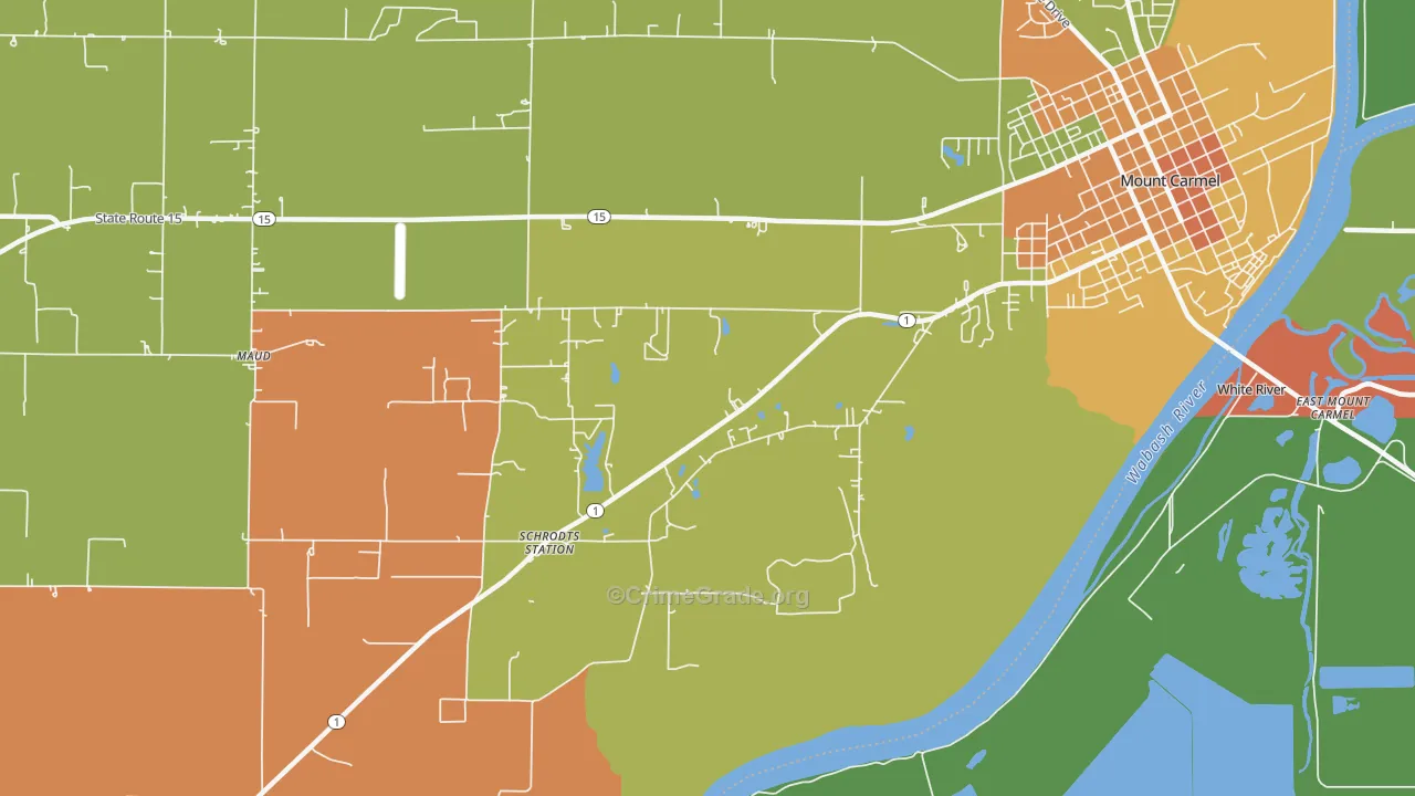 Lancaster, IL Map of Theft Rates