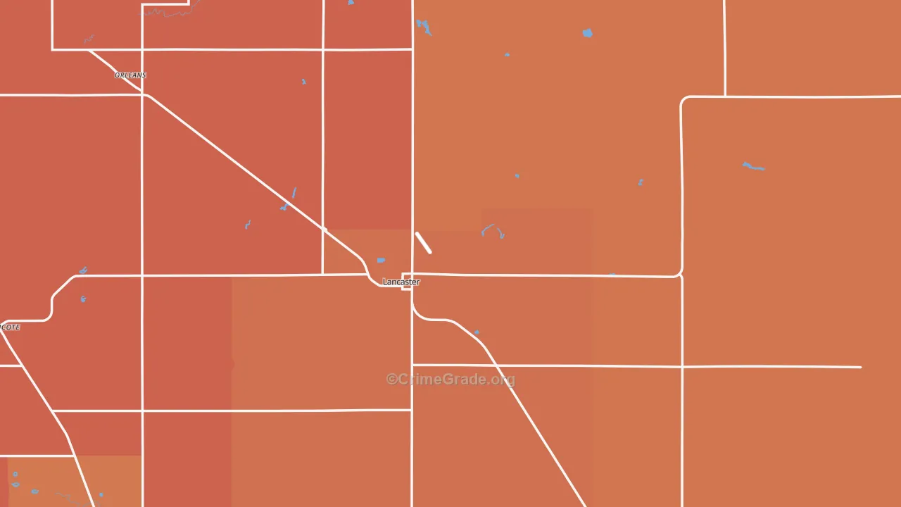 Lancaster, MN Map of Theft Rates