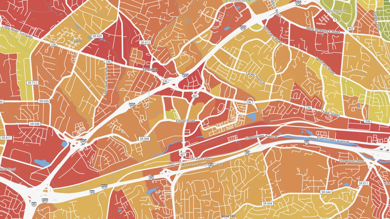 Landmark-Van Dom, Alexandria, VA Map of Theft Rates