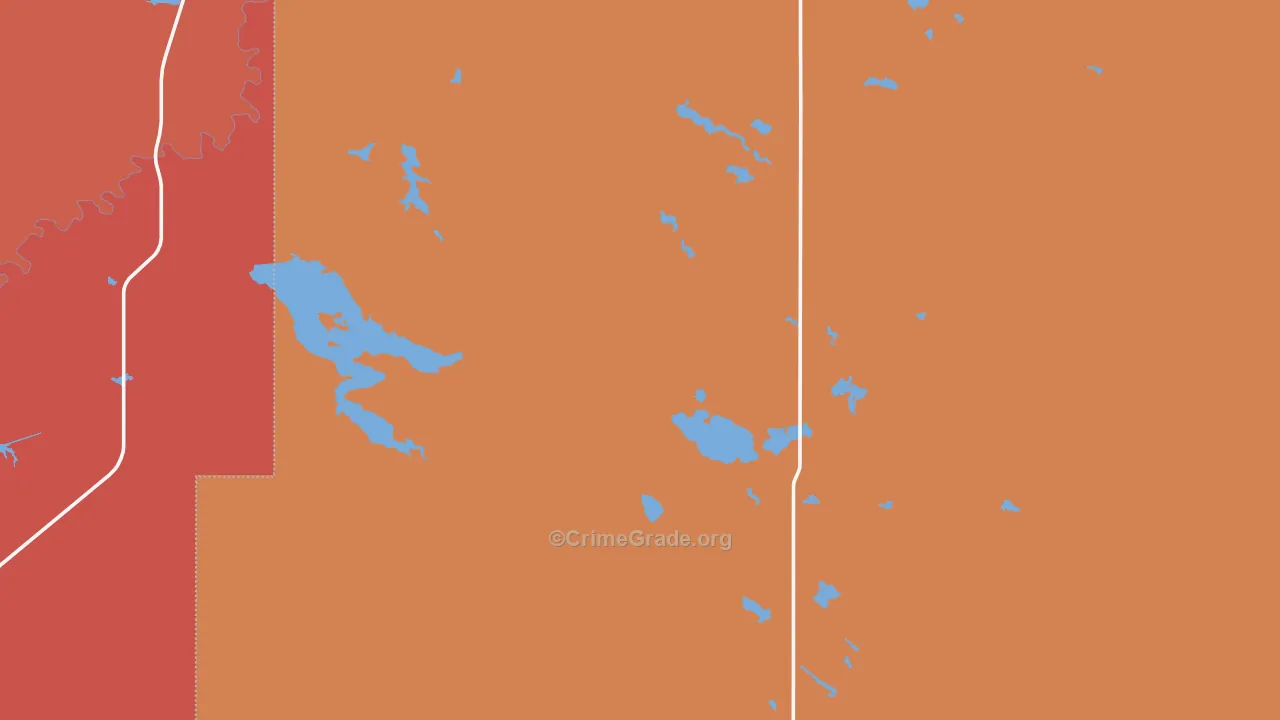 Landusky, MT Map of Theft Rates