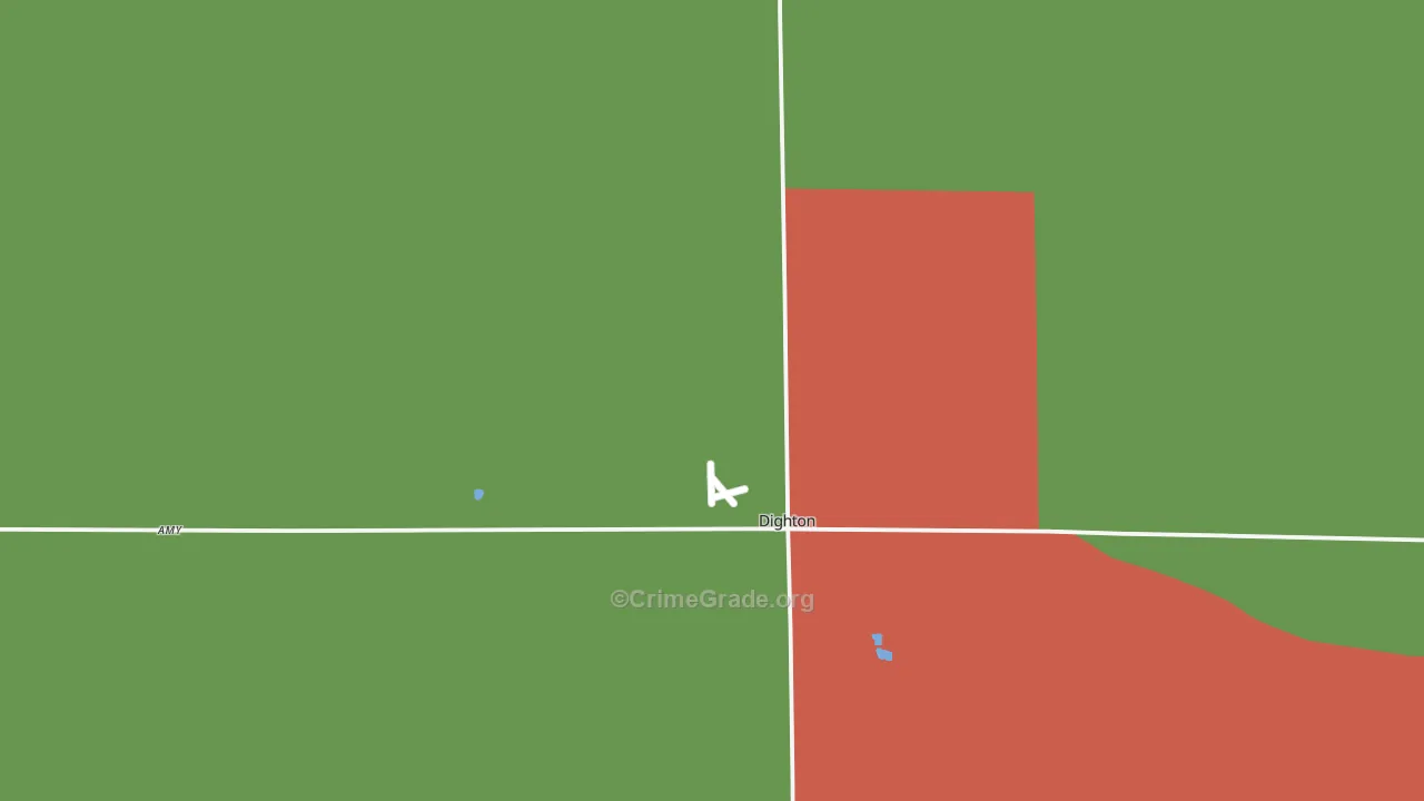 Lane County, KS Map of Theft Rates