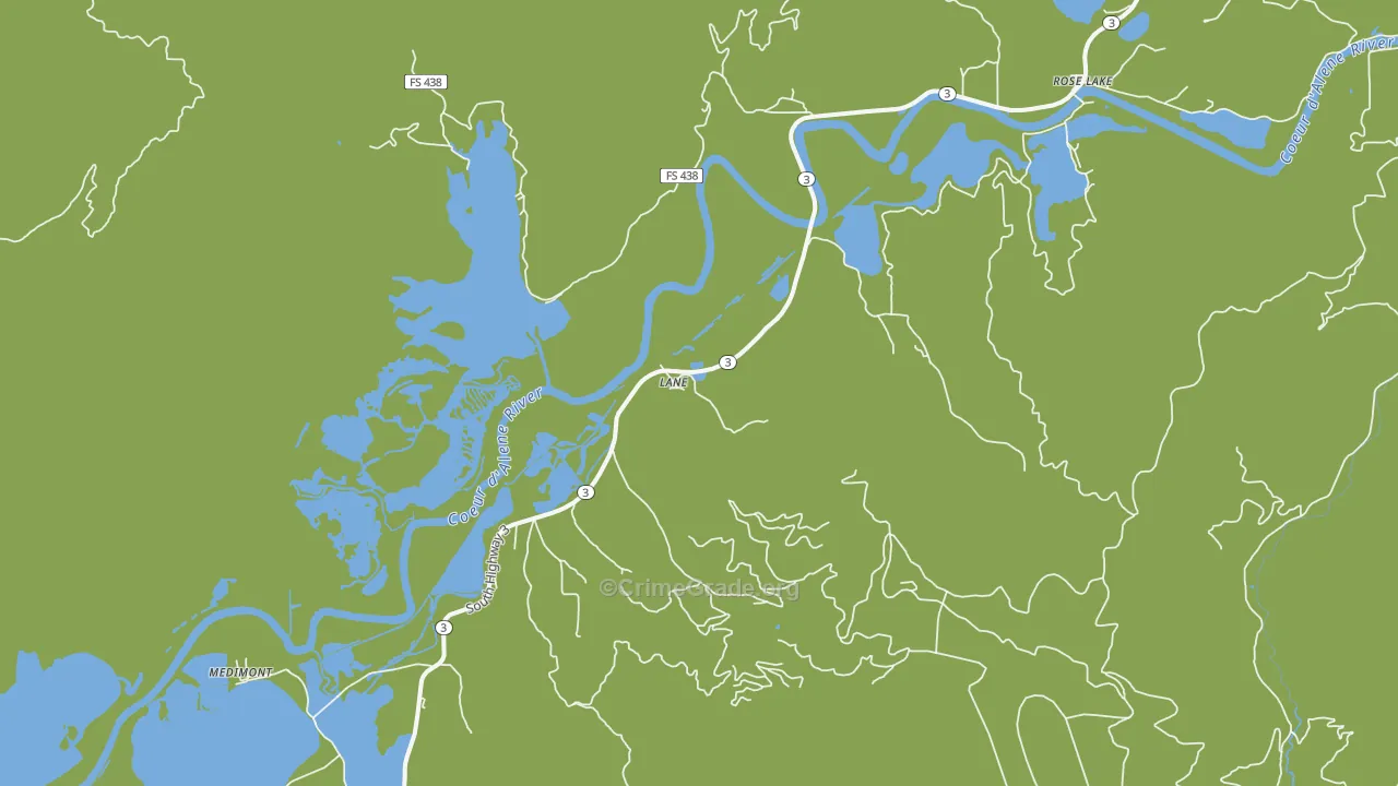Lane, ID Map of Theft Rates
