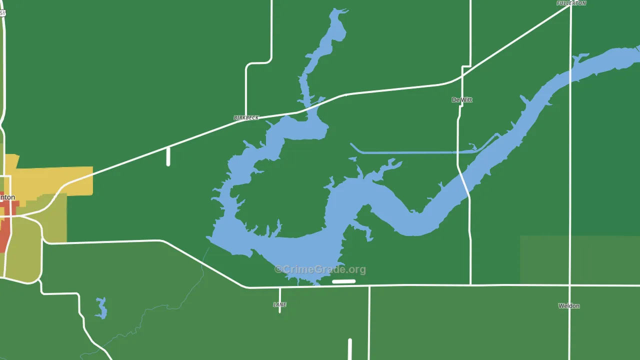 Lane, IL Map of Theft Rates