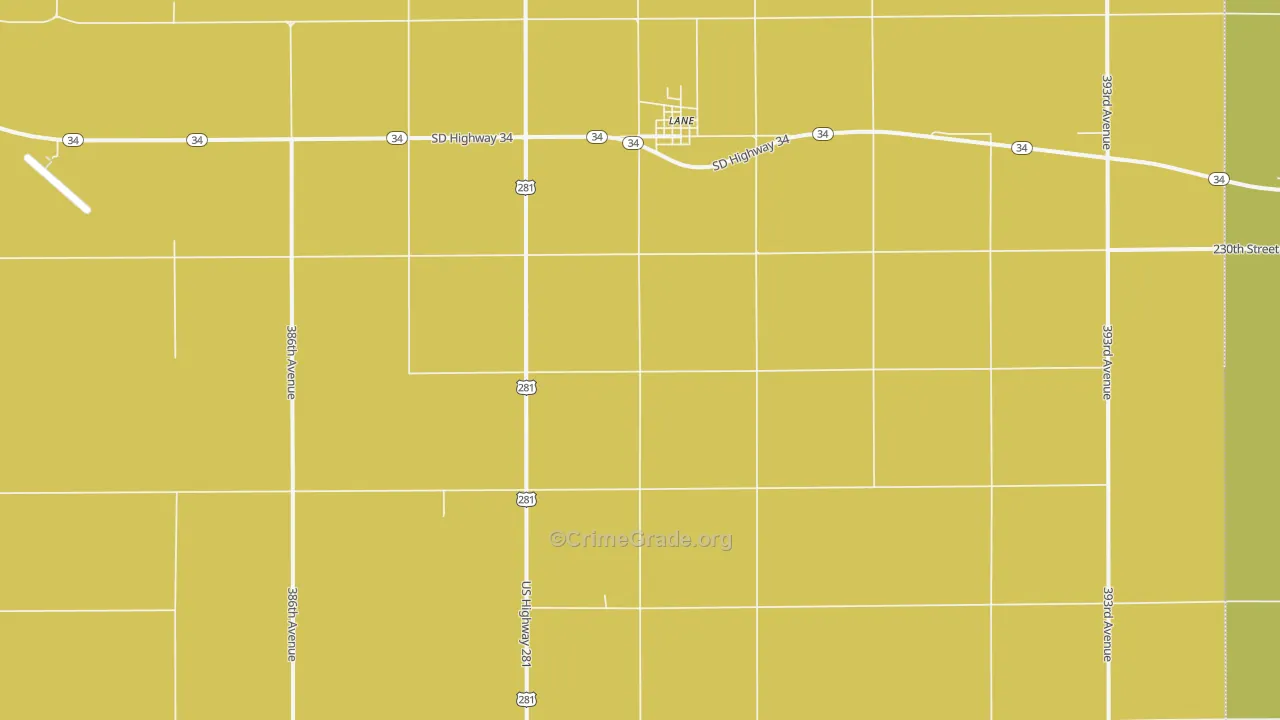 Lane, SD Map of Theft Rates