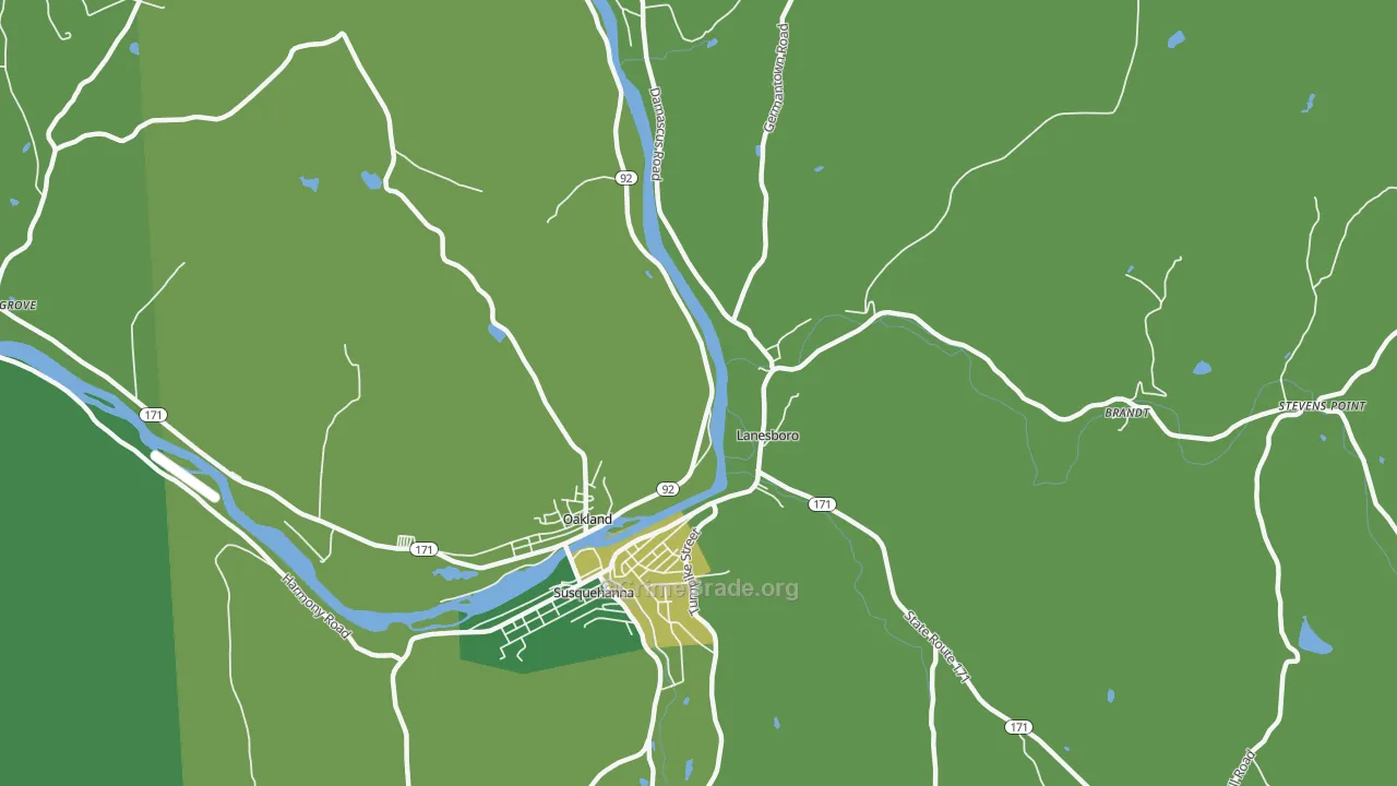 Lanesboro, PA Map of Theft Rates