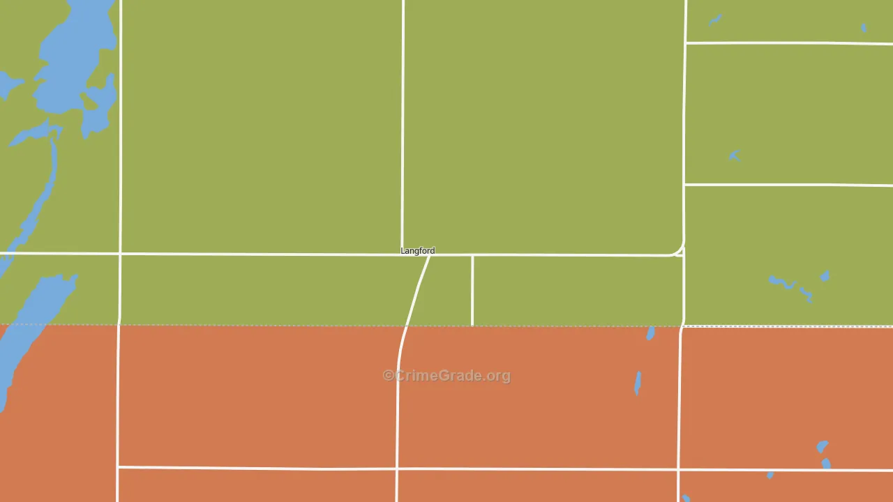 Langford, SD Map of Theft Rates