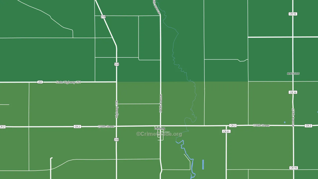 Lansing, MN Map of Theft Rates