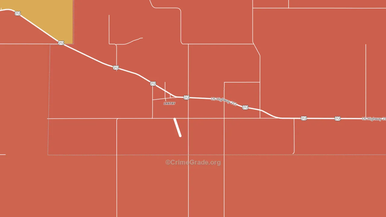Lantry, SD Map of Theft Rates