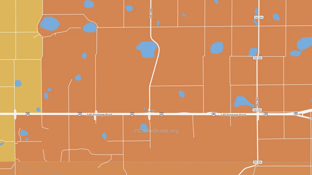 Lark, TX Map of Theft Rates