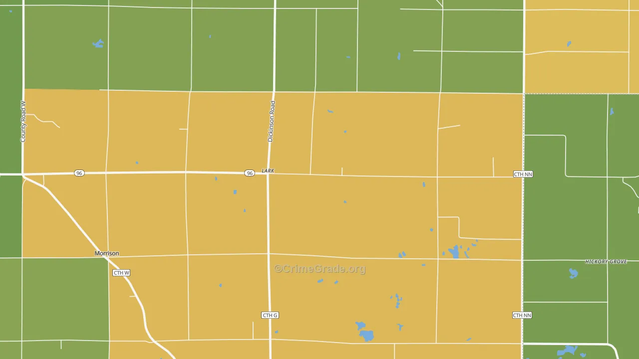 Lark, WI Map of Theft Rates