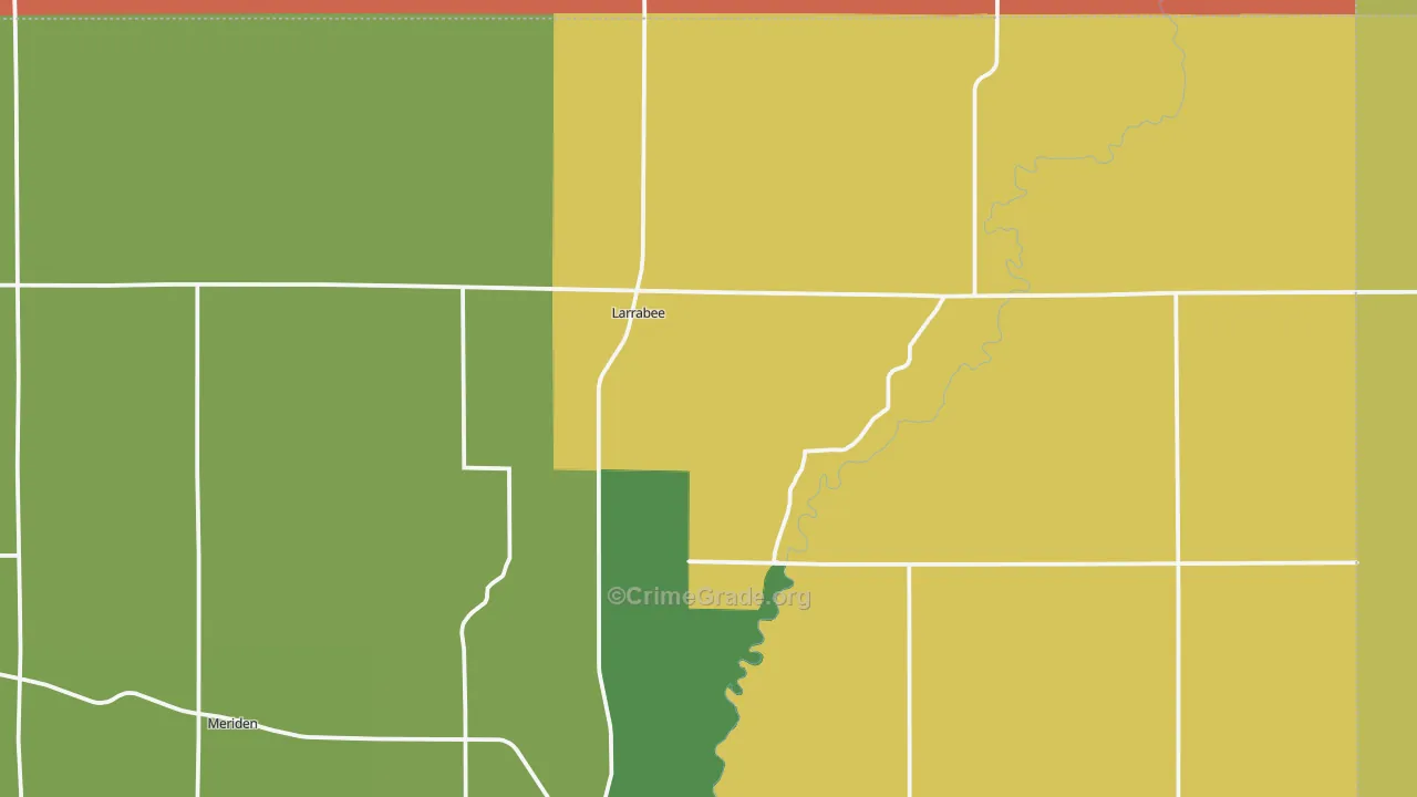 Larrabee, IA Map of Theft Rates