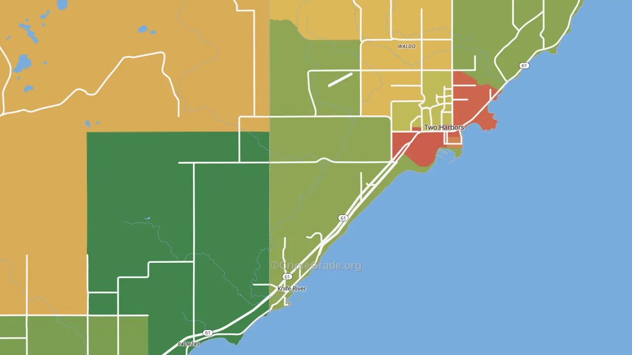Larsmont, MN Map of Theft Rates