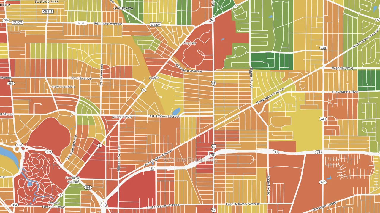 Lasalle, Buffalo, NY Map of Theft Rates