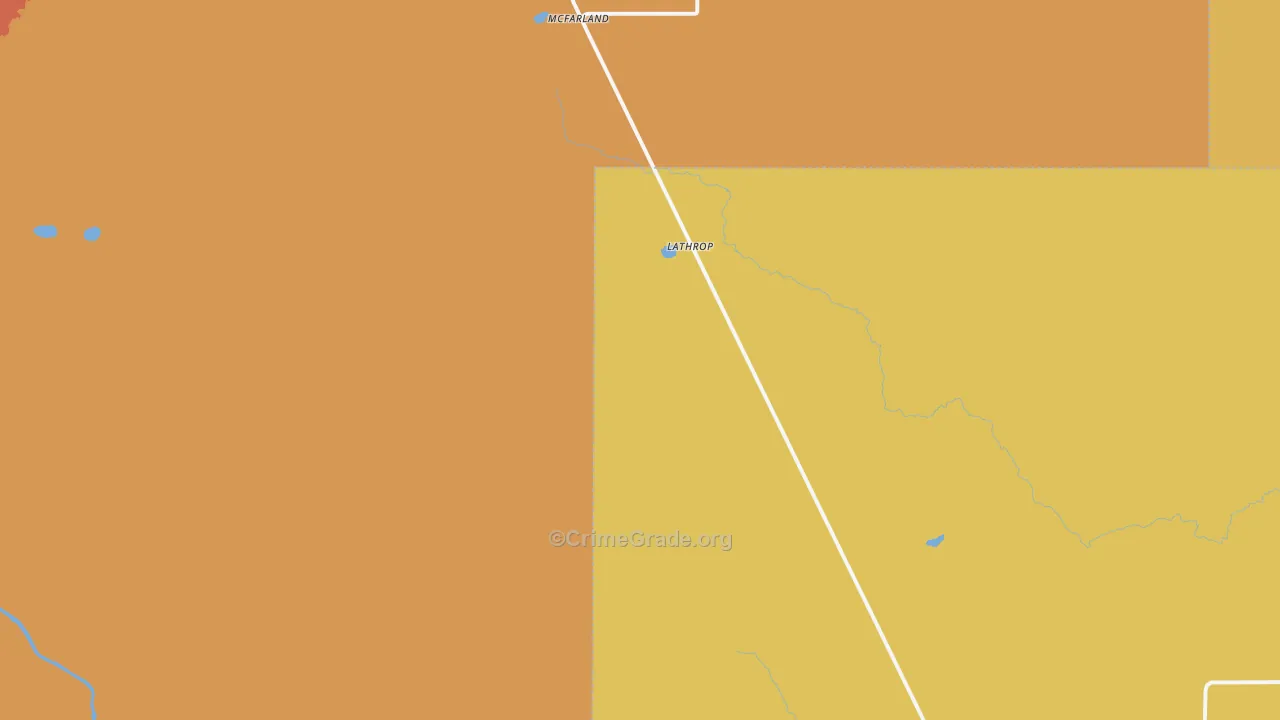 Lathrop, MI Map of Theft Rates