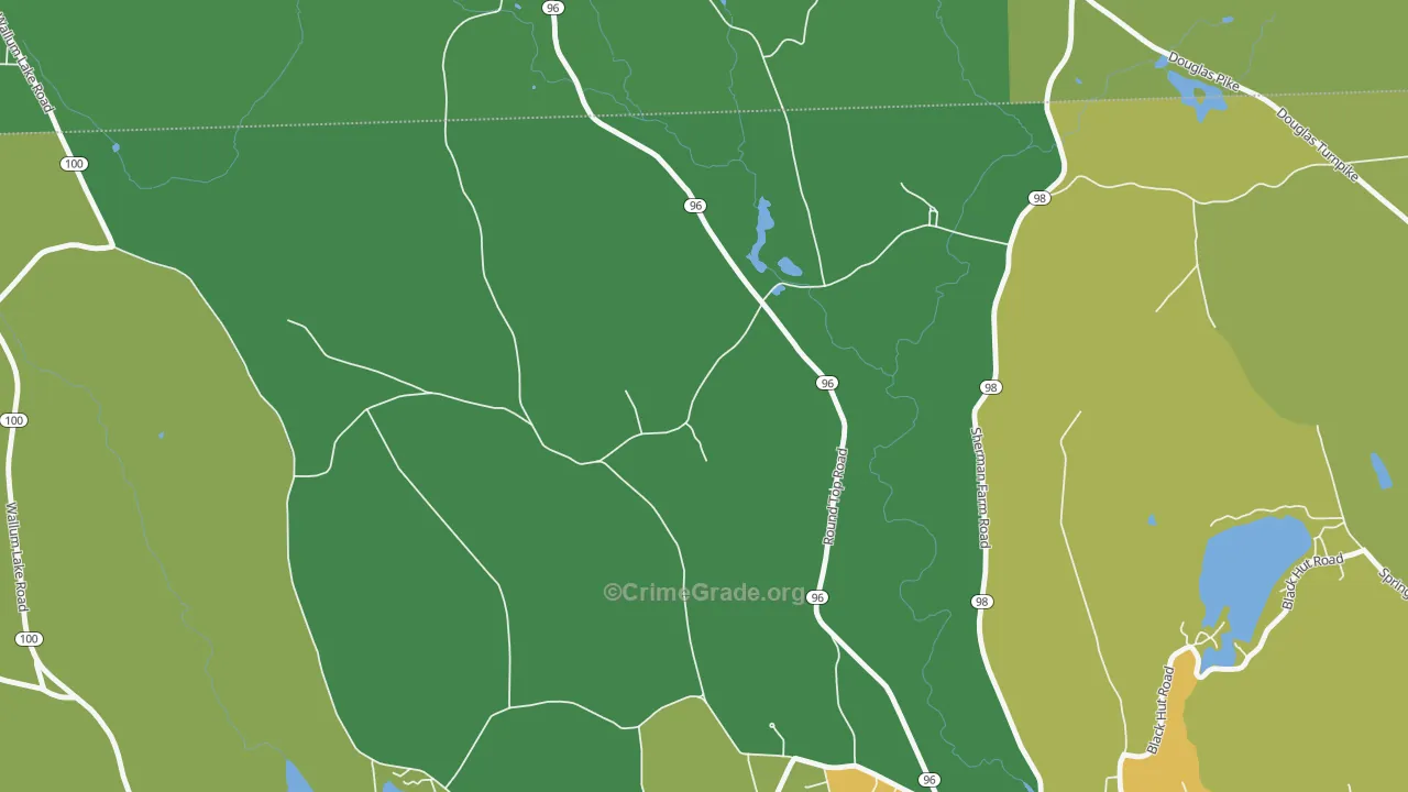 Laurel Hill, RI Map of Theft Rates