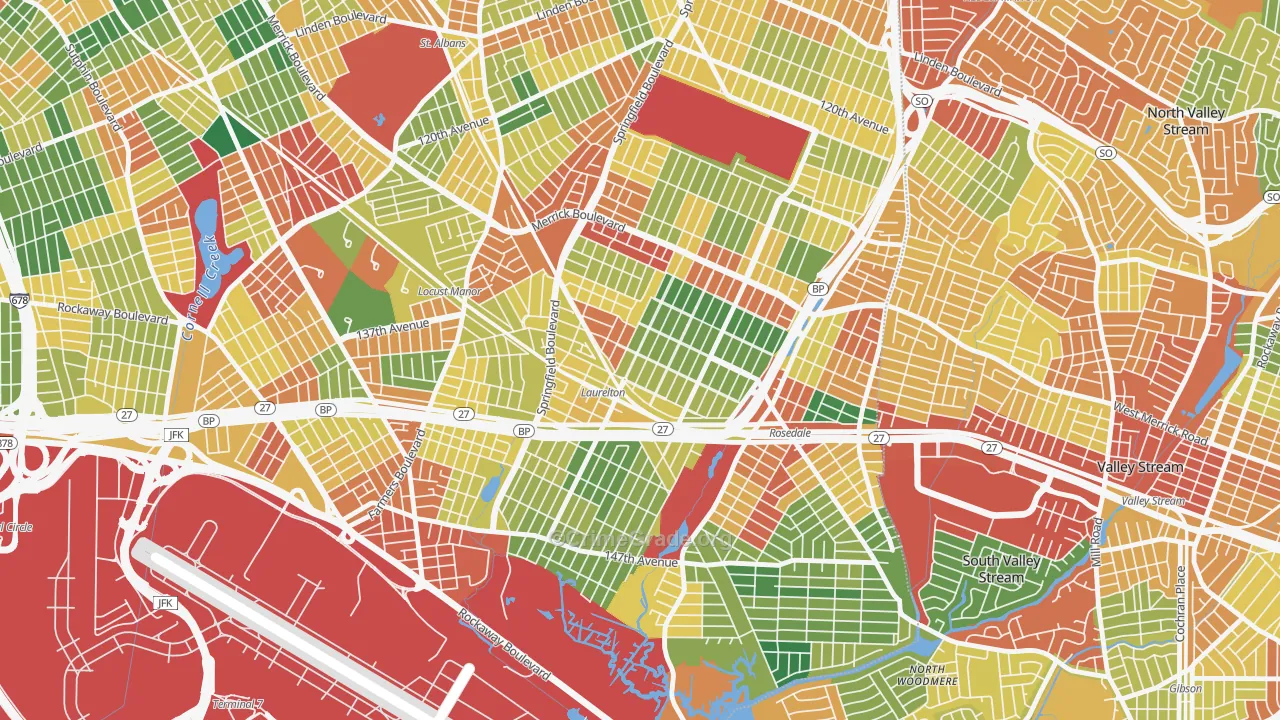 Laurelton, Queens, NY Map of Theft Rates