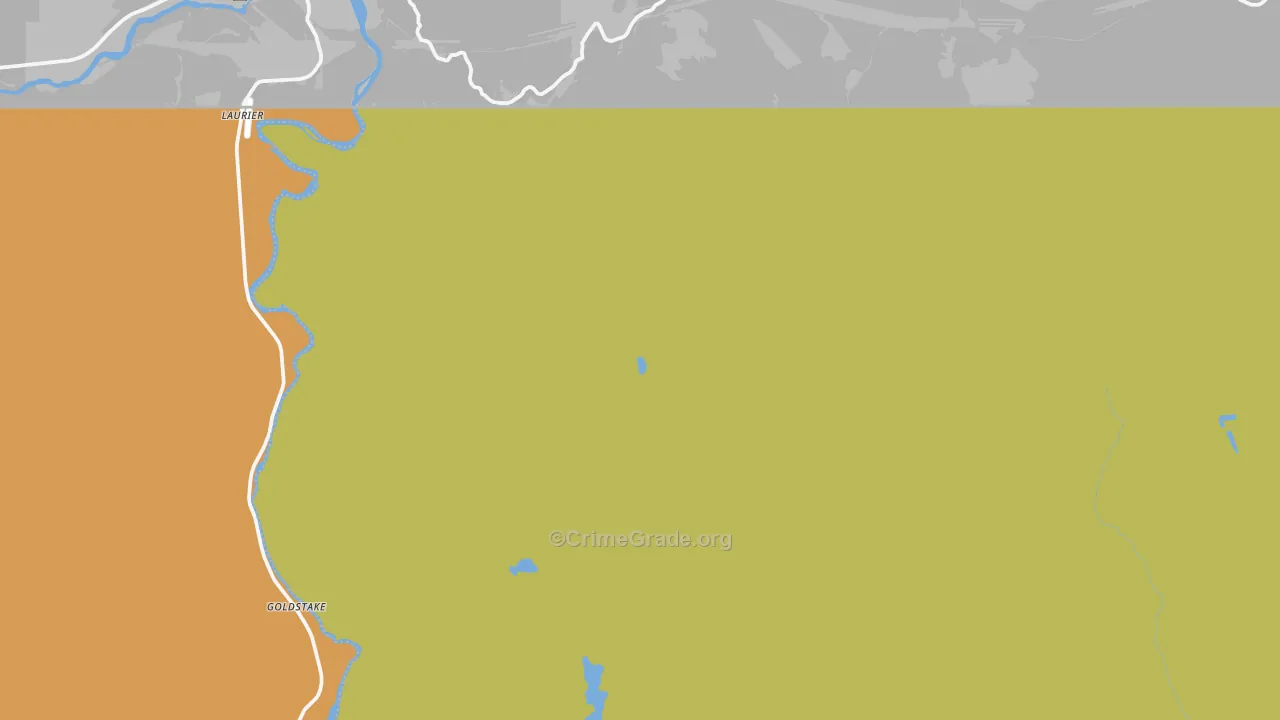 Laurier, WA Map of Theft Rates