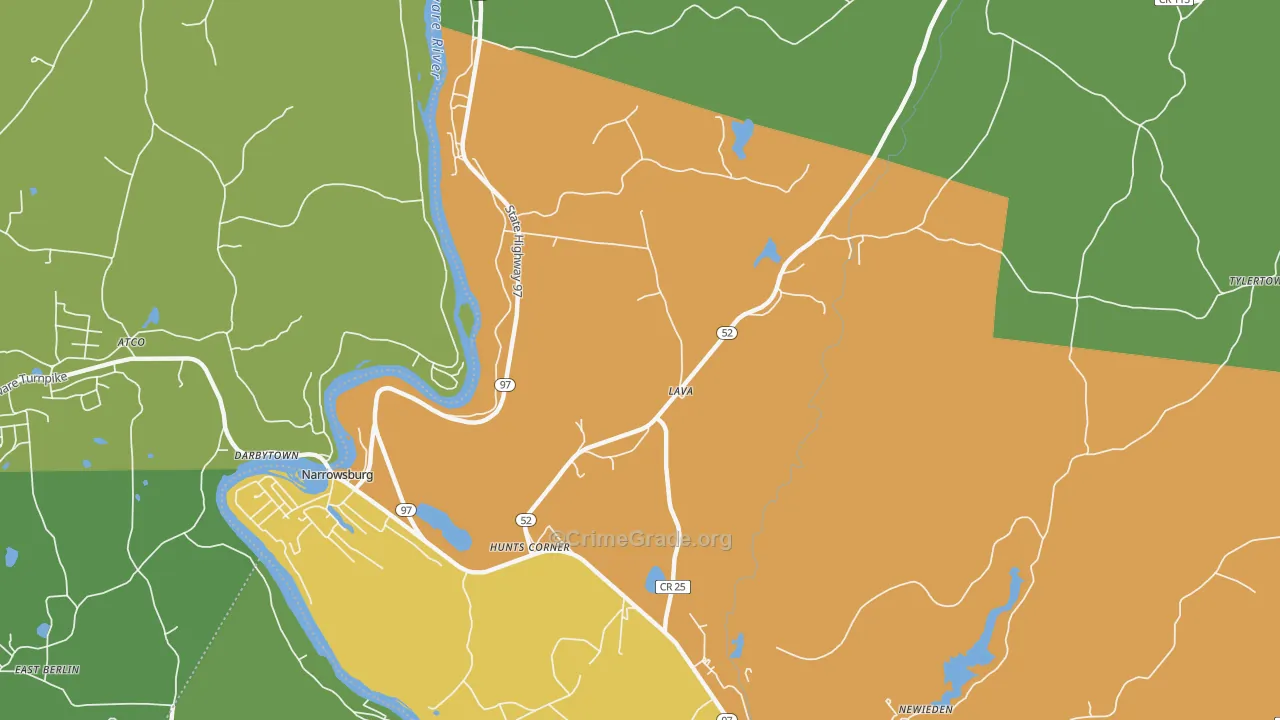 Lava, NY Map of Theft Rates