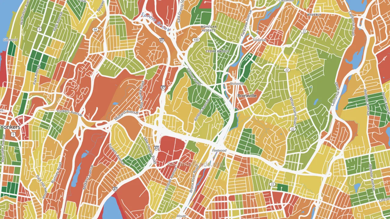 Lawrence Park, Bronxville, NY Map of Theft Rates