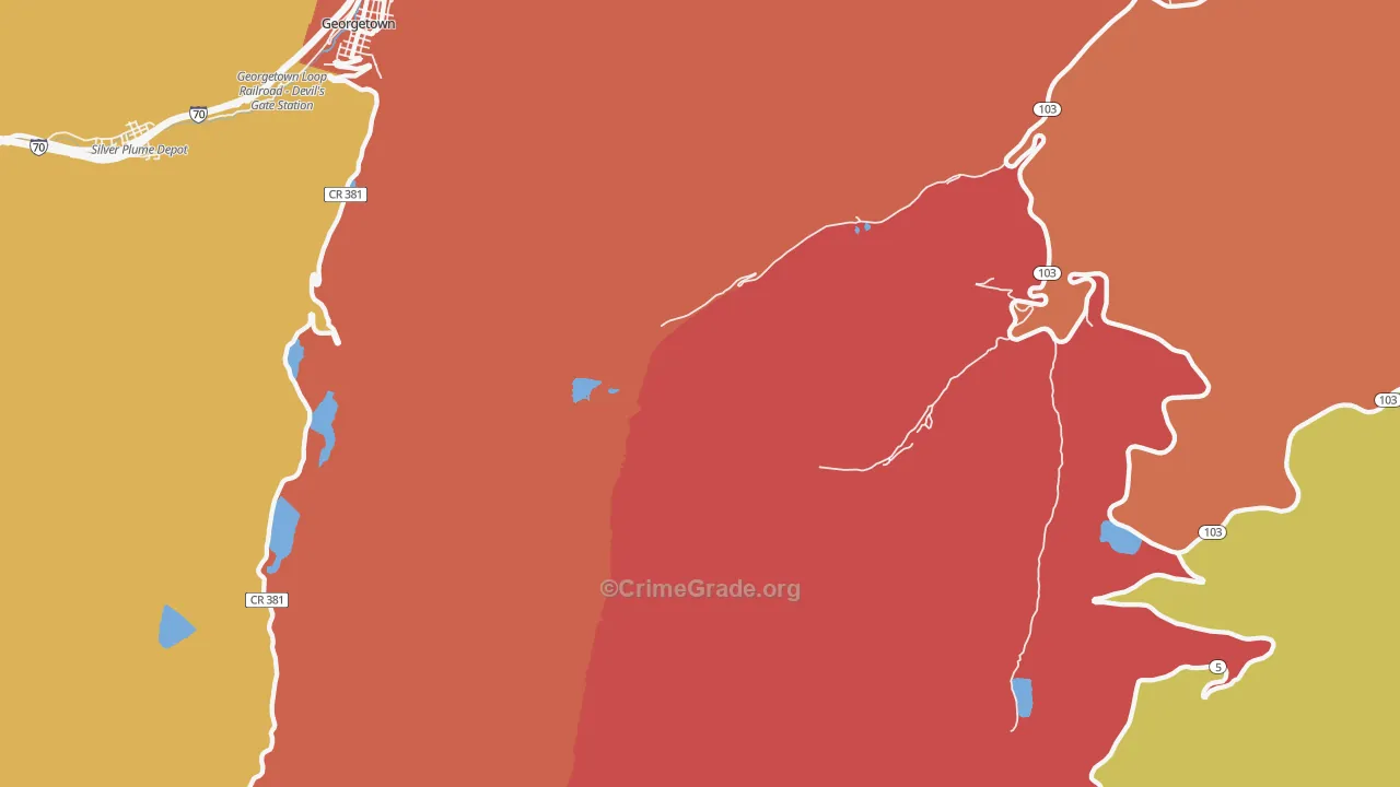 Lawson, CO Map of Theft Rates