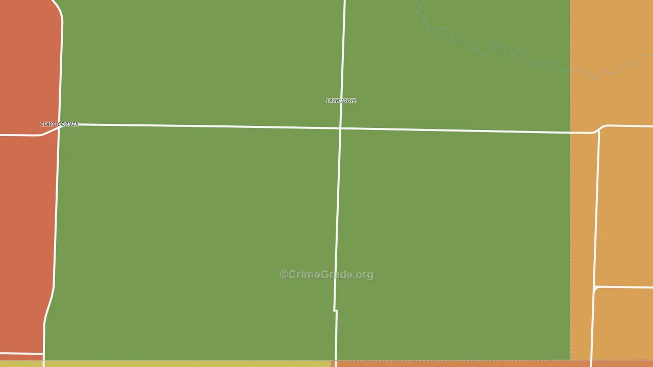 Lazbuddie, TX Map of Theft Rates
