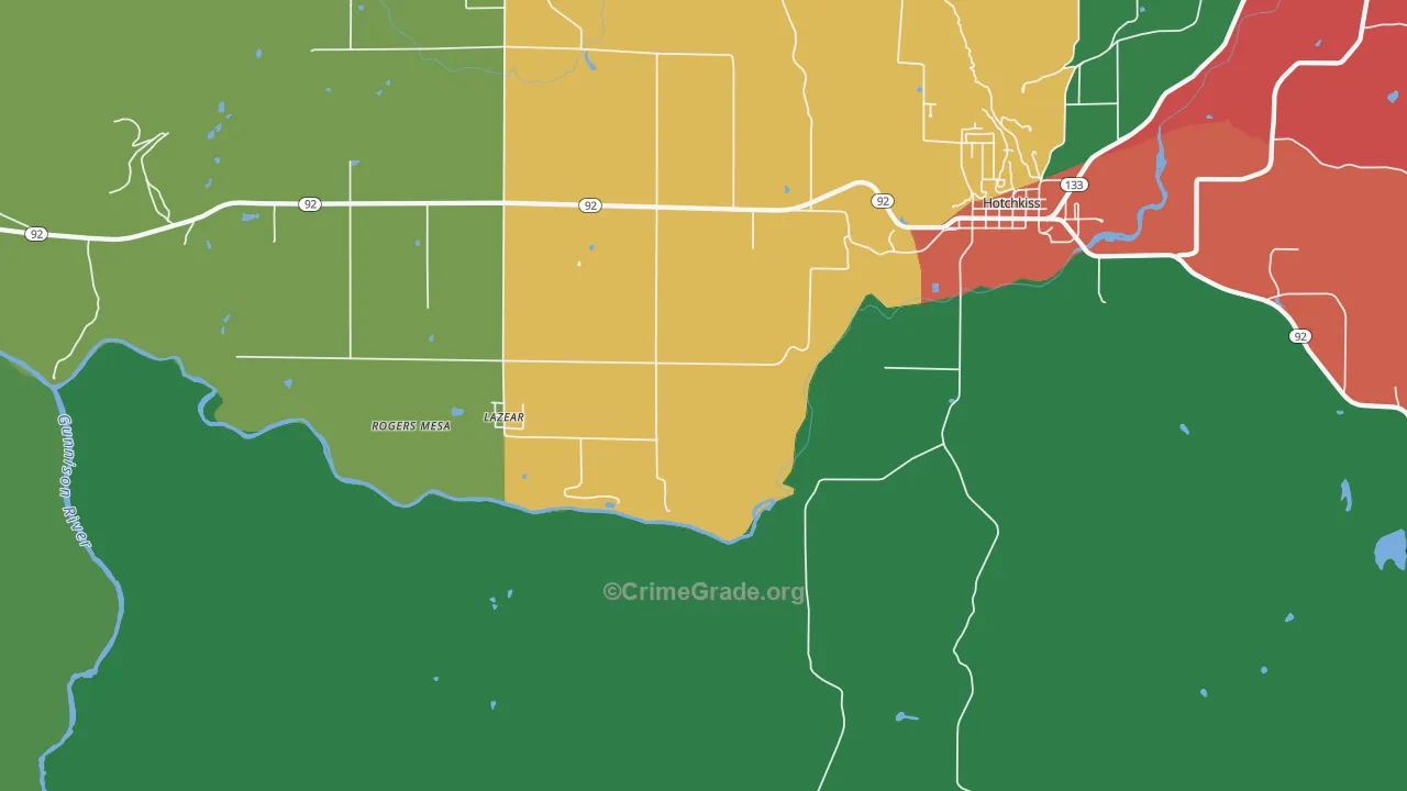 Lazear, CO Map of Theft Rates
