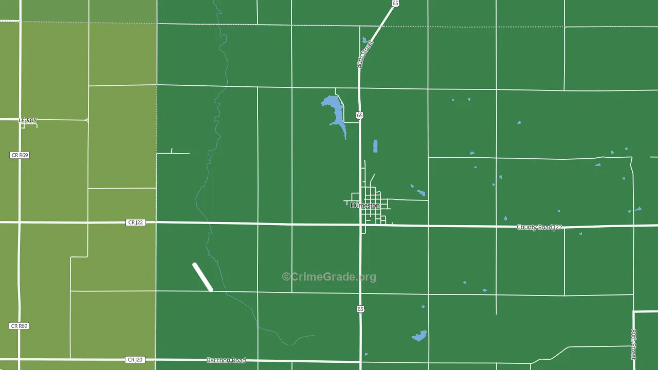 Le Roy, IA Map of Theft Rates
