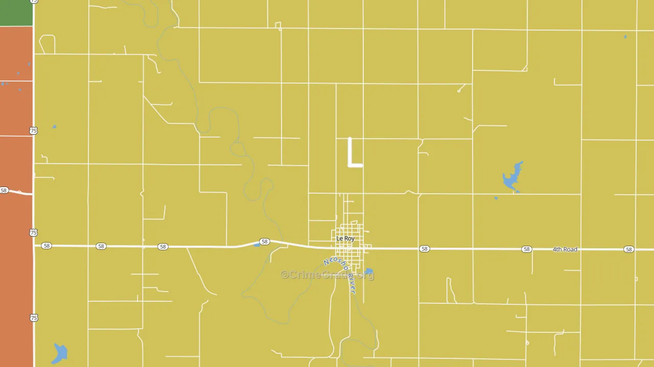 Le Roy, KS Map of Theft Rates