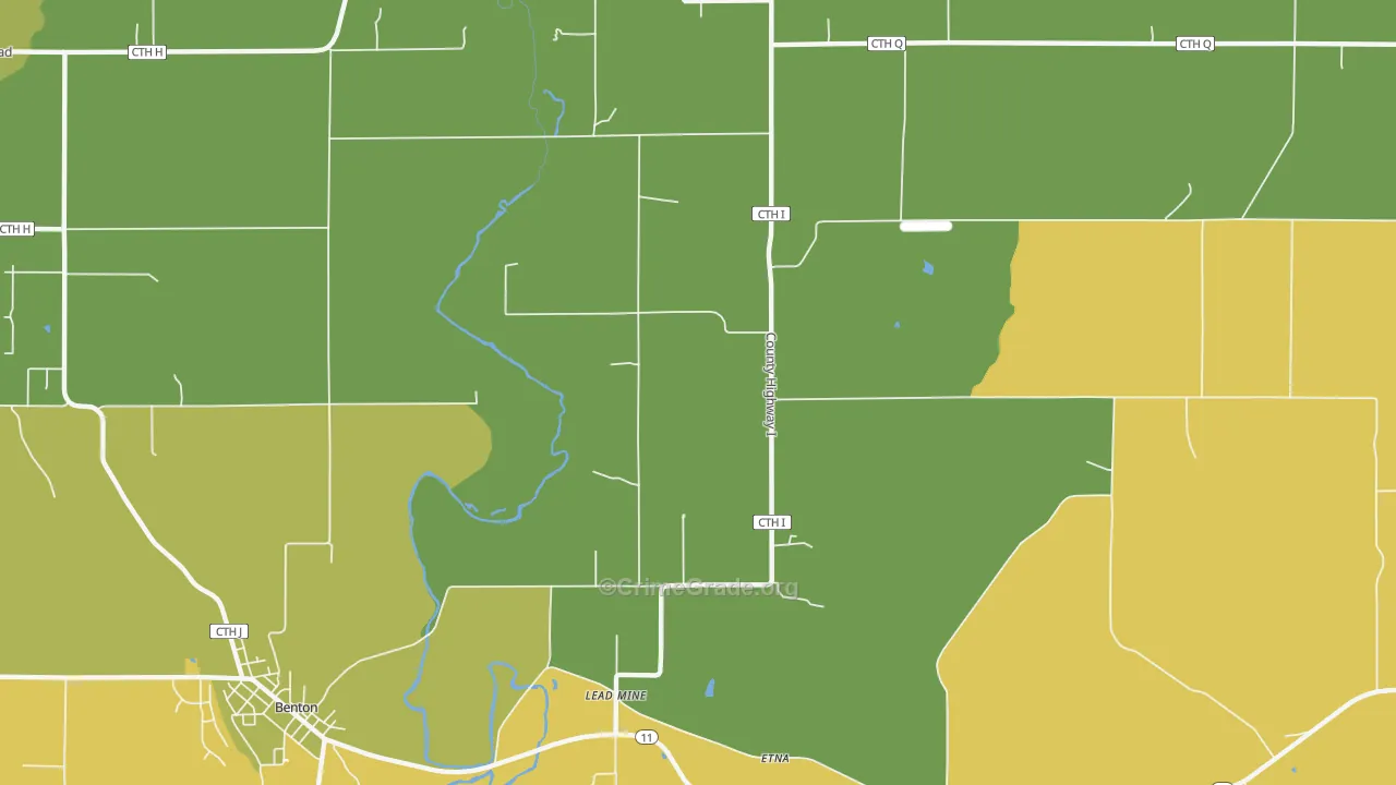 Lead Mine, WI Map of Theft Rates