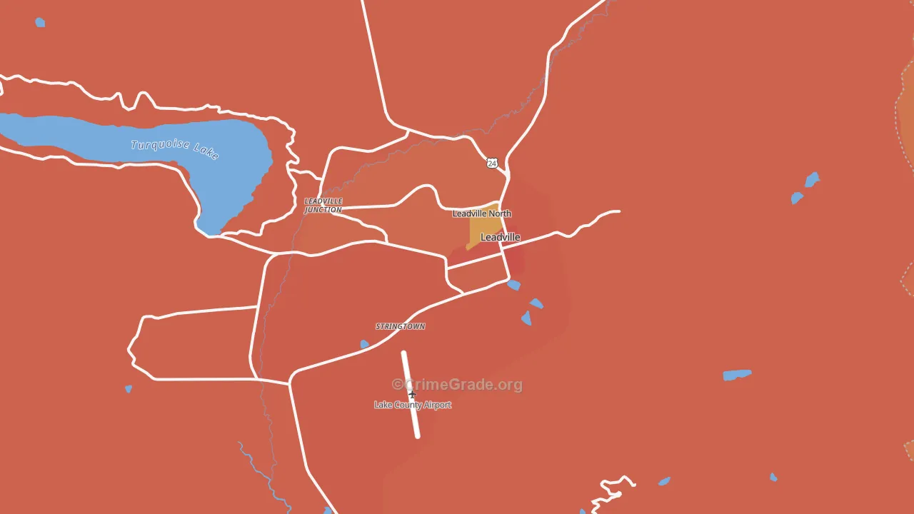 Leadville, CO Map of Theft Rates